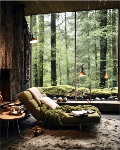 Ecosystem Architecture, Forest Cabin Interior, Forest House Interior, Forest Office, Forest Living Room, Winter Hotel, Scandinavian Forest, Forest Hotel, Woodland Retreat