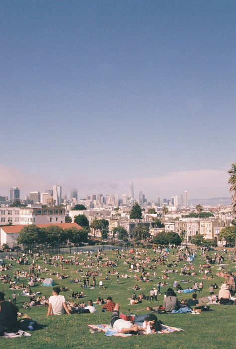 35mm Film Photography Art Print; Dolores Park, San Francisco * Paper thickness: 10.3 mil * Paper weight: 5.6 oz/y² (192 g/m²) * Giclée printing quality * Opacity: 94% 35mm Film Photography, Travel Film, Summer Story, 35mm Photography, Film Photography 35mm, Photography Challenge, Film Prints, I Want To Travel, Vintage Film