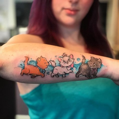 Tony Davis on Instagram: “Aristocats tattoo from today. Always happy when I get to do some #Disney work.” Aristocats Tattoo, Disney Inspired Tattoos, Marriage Tattoos, Hamsa Hand Tattoo, Disney Sleeve Tattoos, Girl Thigh Tattoos, Disney Princess Tattoo, Birthday Tattoo, Feather Tattoo Design