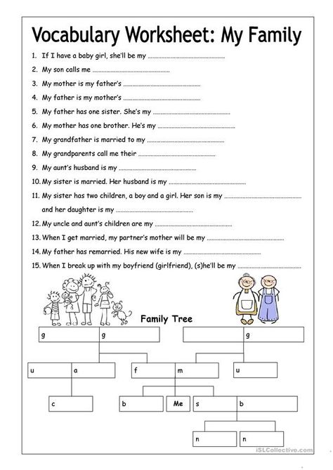 Academic Vocabulary List, 6th Grade English, Family Tree Worksheet, 6th Grade Worksheets, Free Worksheets For Kids, Ela Worksheets, Family Worksheet, 6th Grade Reading, Academic Vocabulary