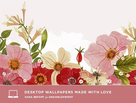 DRESS YOUR TECH / 205 Oana Befort, Wallpaper Dress, Cherry Blossom Wall Art, Dress Your Tech, Tasha Tudor, Laptop Wallpapers, Ipad Wallpapers, Flower Outline, Mac Wallpaper