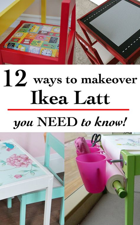 Ikea Toddler Table, Ikea Latt Table, Ikea Kids Table, Ikea Table And Chairs, Ikea Table Hack, Ikea Latt, Bedroom Tables, Diy Kids Table, Upcycle Kids