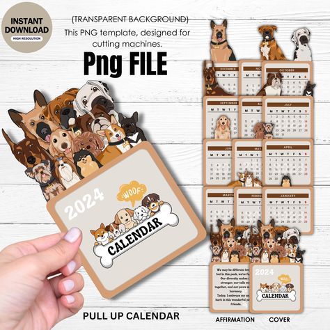 Creative Desk Calendar, Mom Calendar, Craft Market Display, Handmade Desks, Creative Calendar, Calendar Gift, Dog Calendar, Cute Calendar, Projets Cricut