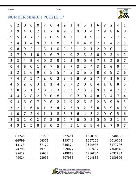 Number Search Puzzles, Christmas Multiplication Worksheets, Writing Practice For Kids, Printable Multiplication Worksheets, Number Search, Math Worksheets For Kids, Visual Perception Activities, Number Puzzle, Fun Math Activities