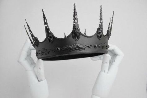 Demon Aesthetic, Crown Aesthetic, Black Crown, Shall We Date, The Raven, Red Queen, Fantasy Jewelry, Black Wedding, Black Aesthetic