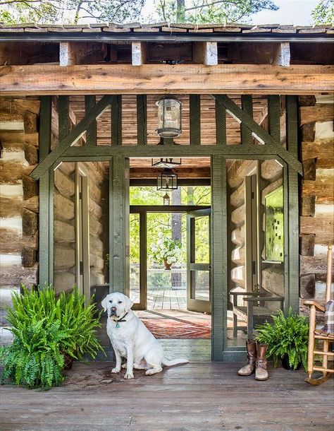 Dog Trot House, Country Home Exterior, Painting Shiplap, Granite Fireplace, Cedar Shake Roof, Brandon Ingram, Country Cabin, Porch Flooring, Hunting Lodge