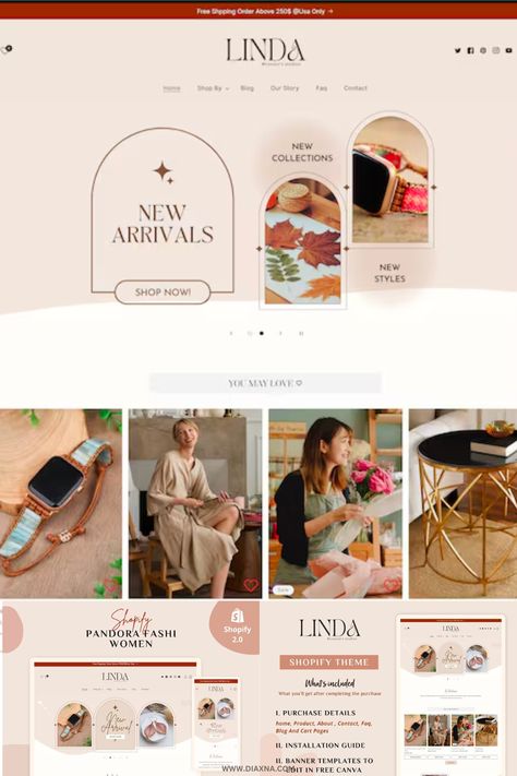 Captivate Customers with Boho Chic: Your Ultimate Shopify Theme for Wedding Websites & Clothing Stores! Unlock Luxury Design & Easy Customization with DigitalHanuRam's Editable Canva Banners! Linda Aesthetic, Theme For Wedding, Digital Minimalism, Online Planner, Shopify Templates, Aesthetic Boho, Minimalist Layout, Website Template Design, Boho Theme