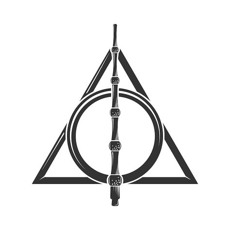 Deathly hallows a symbol from the harry ... | Premium Vector #Freepik #vector #object #harry #triangle #triangle Harry Potter Triangle Symbol, Harry Potter Triangle, Harry Potter Sign, Harry Potter Symbols, Diy Leather Working, Triangle Symbol, Deathly Hallows Symbol, Evil Tattoos, Harry Potter Deathly Hallows