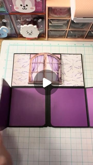 1,044 likes, 9 comments - lachimolala_things el June 23, 2024: "New tutorial 💜 #bts #btsarmy #lachimolala_things #scrap #scrapbooking #tutorial #stamperia". Book Making Ideas, Page Scrapbooking Inspiration, Mini Album Page Ideas, Scrapbooking Tutorial, Handmade Photo Albums, Creative Scrapbook, Memory Books, Photo Albums, Scrapbooking Ideas