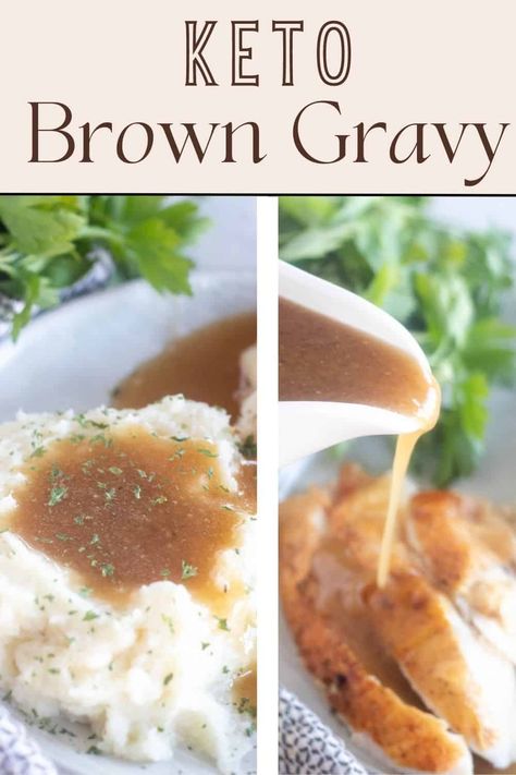 Make this easy gluten-free keto brown gravy recipe in less than 10 minutes - no drippings required! Plus, learn the secret trick to give it a smooth, silky finish. Keto Brown Gravy, Keto Gravy, Salsa Gravy, Gluten Free Gravy, Keto Thanksgiving, Cauliflower Mash, Peach Recipes, Whole30 Keto, Baking Powder Uses