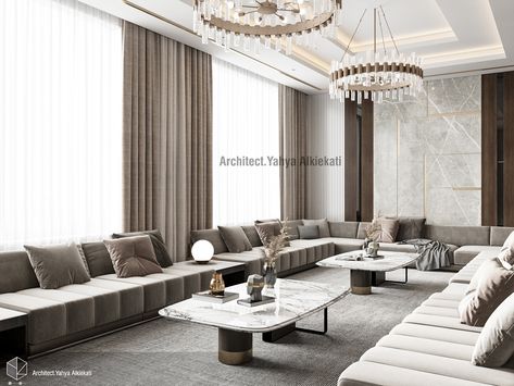 Men Majles on Behance Majles Design, Luxe Living Room, Guest Room Design, Latest Living Room Designs, Interior Design Per La Casa, Living Room Decor Inspiration, Living Room Sofa Design, Neo Classic, Living Room Design Decor