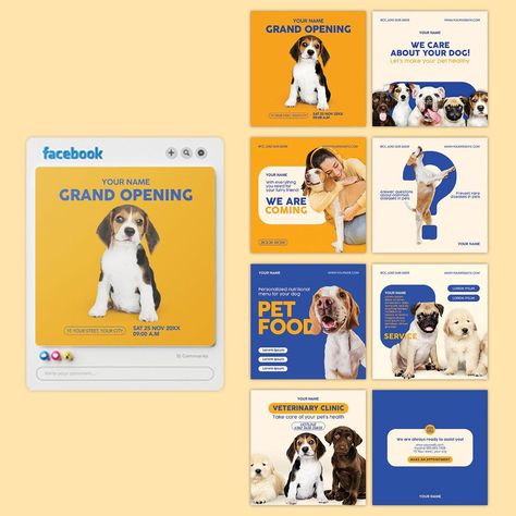 Veterinary Clinic Social Media Post Templates Veterinary Social Media Post Ideas, Vet Clinic Social Media Posts, Pet Social Media Post, Vet Social Media, Dog Social Media Post, Veterinary Social Media, Veterinary Marketing, Pet Social Media, Clinic Social Media