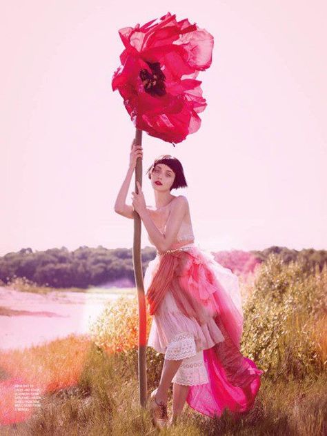 Pink Mode Editorials, Paolo Roversi, Robert Mapplethorpe, Fairytale Fashion, Tim Walker, Fairytale Photography, Wayne Dyer, Giant Flowers, Foto Art