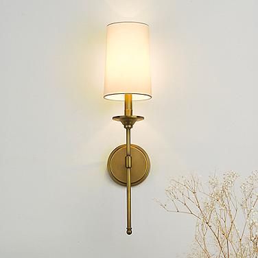 Emily 24" High Rubbed Brass Metal Wall Sconce Sconces Living Room, Bedroom Light Fixtures, Sconces Bedroom, Bathroom Sconces, Glass Wall Lights, Bathroom Wall Sconces, Gold Walls, Lamps Plus, Brass Metal