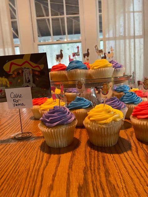 Emperors New Groove Food, Emperors New Groove Party, Llama Cupcakes, Adele Birthday, Themed Meals, 31 Birthday, Disney Dinner, The Emperor's New Groove, Moms Birthday