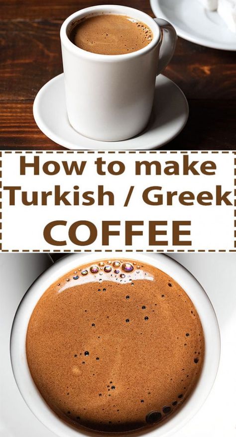 How To Make Turkish Coffee, Czech Breakfast, Ground Coffee Recipes, Greek Tea, Turkish Coffee Recipe, Egyptian Recipes, Gaziantep Turkey, Frothy Coffee, Coffee Turkish