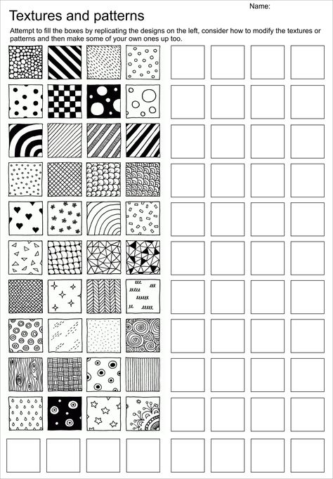 Drawing Basics Learning, Education Drawing, Line Art Lesson, Easy Zentangle Patterns, Drawing Basics, Art Handouts, Learning Art, Texture And Pattern, Pencil Drawings For Beginners