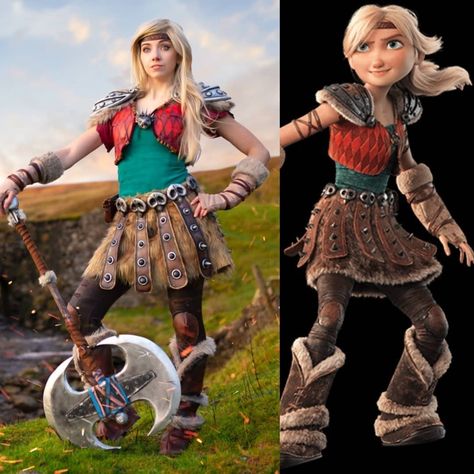 Httyd Cosplay, Astrid Costume, Astrid Cosplay, Dragon Outfit, Dragon Cosplay, Viking Cosplay, Dragon Birthday Parties, Book Day Costumes, Dragon Costume