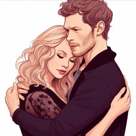 The Vampire Diaries Fanart, Vampire Diaries Fanart, Klaroline Fanart, Tvd Fanart, Vampire Diaries Fan Art, Vampire Diaries Books, Klaus And Caroline, Vampire Diaries Movie, Sketchbook Art Journal