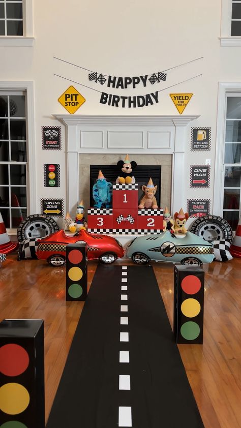 Race Car Birthday Balloons … curated on LTK Dirt Track Racing Birthday Party Ideas, Racecar Balloon Arch, Diy Race Car Party Decorations, Car Birthday Balloons, Cars 2nd Birthday Party, Race Car Birthday Party Ideas, Race Car Party Decorations, Race Car Themes, Disney Cars Party