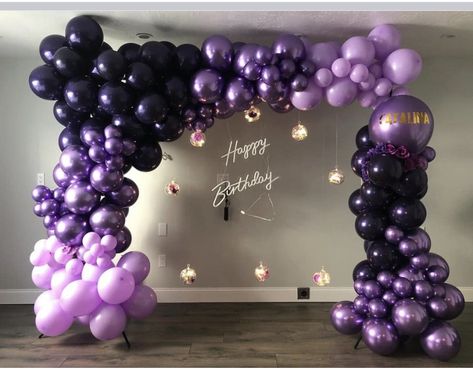 Purple And Black Decorations, Wednesday Adams, Birthday Inspo, 18th Birthday, Birthday Cakes, Sweet 16, Purple And Black, Birthday Decorations, Birthday Ideas