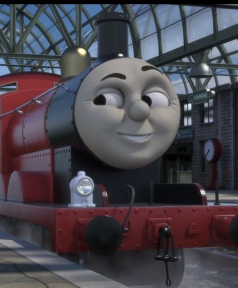 Thomas The Train Aesthetic, James The Red Engine, Thomas Engine, Thomas And His Friends, Amethyst Steven Universe, James Thomas, Red Cheeks, Red Engine, Discovery Kids