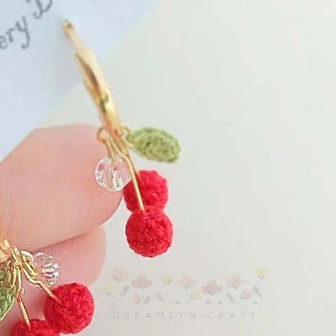 Cherry Crochet, September 10, Crochet Earrings, Cherry, Crochet, On Instagram, Instagram