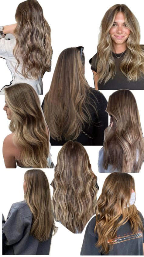 blonde, highlights, brunette, hair inspo, salon, warm, natural hair, balayage, highlights, brown Natural Hair Balayage, Highlights Brunette Hair, Hair Balayage Highlights, Brown Hair With Blonde Balayage, Brunette Hair Ideas, Natural Blonde Balayage, Highlights Brunette, Brunette With Blonde Highlights, Warm Brunette