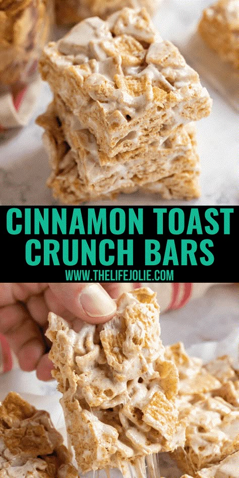 No Bake Cereal Bars, Cinnamon Toast Crunch Bars, 2025 Inspiration, Cereal Bars Recipes, Homemade Cereal, Crunch Bars, Crunch Recipe, Cereal Dessert, Cinnamon Crunch