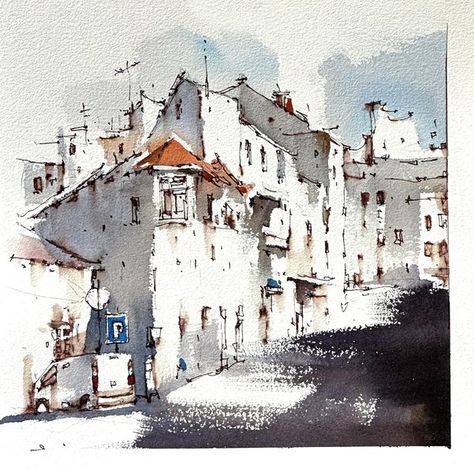 Michael Solovyev Studio Michael Solovyev Watercolor, Michael Solovyev, City Scape Painting, Sketching Watercolor, Make Pictures, Floral Prints Art, Watercolor On Paper, Urban Sketching, Prints Art