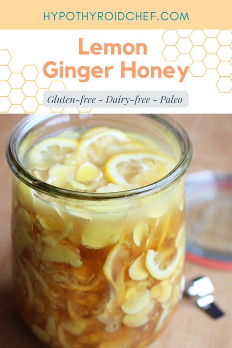 Lemon Ginger Honey, Cough Syrup Recipe, Ginger Honey Lemon, Ginger And Lemon, Fermented Honey, Honey Drink, Ginger Honey, Fermentation Recipes, Ginger Syrup