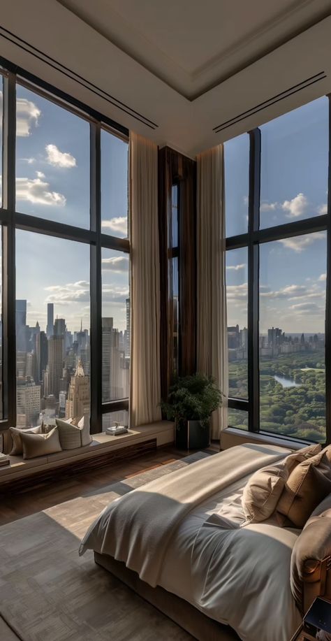 Appartement New York, Bedroom Kid, City View Apartment, New York Penthouse, Interior Ceiling, Ceiling Wallpaper, Wallpaper Ceiling, Dream Life House, Exterior Painting