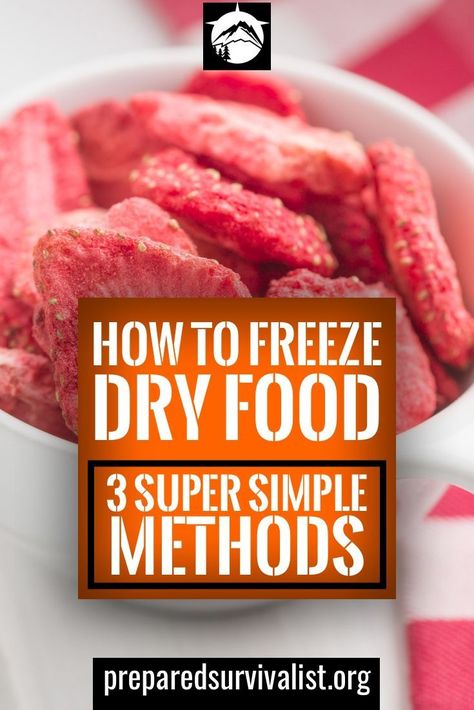 How To Freeze Dry Food - the quickest way to freeze dry food is to use a freeze dry machine. These machines do cost a hefty amount but they do everything for you. Freeze Dry Food, Freeze Dried Food Storage, Preserve Food, Freeze Dried Raspberries, Dry Food Storage, Dried Raspberries, Freeze Dried Fruit, Dried Vegetables, Freeze Dried Strawberries