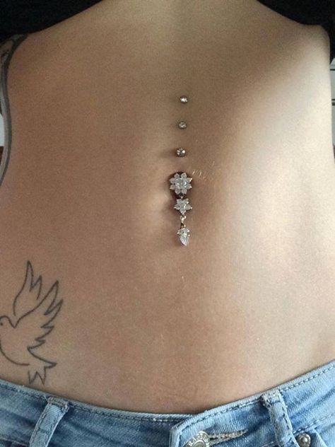 Body piercing jewellery- unique belly button navel piercing dangle - surface dermal anchor skin divers Belly Surface Piercing, Cute Piercings Ideas Unique, Belly Piercings, Dermal Anchor, Bellybutton Piercings, Belly Button Piercing Jewelry, Belly Piercing Jewelry, Face Piercings, Piercings For Girls