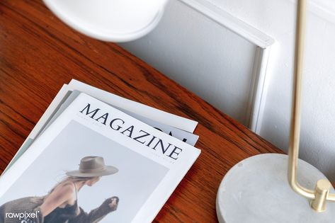 Magazine on a wooden table | premium image by rawpixel.com / Teddy Rawpixel Magazine On Table Aesthetic, Magazine On Table, Font App, Elegant Serif Fonts, Web Design Resources, Nice Pic, Image Ideas, Decorative Elements, Brown Aesthetic