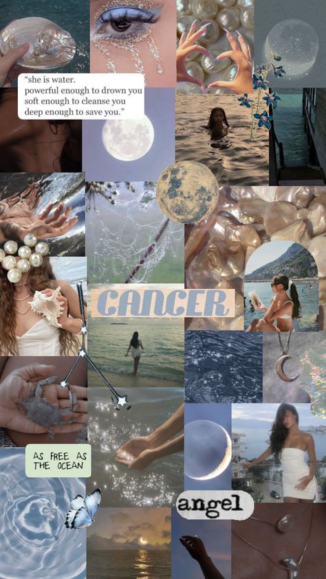 #cancer #cancerzodiac #canceraesthetic #cancermoodboard #zodiac #zodiacsigns #zodiacaesthetic #starsign #aesthetic #collageart #collages Astrology Signs Dates, Virgo Moon, Iphone Wallpaper Fall, Zodiac Art, Sun Sign, Astrology Zodiac, Star Signs, Creative Play, Zodiac Signs