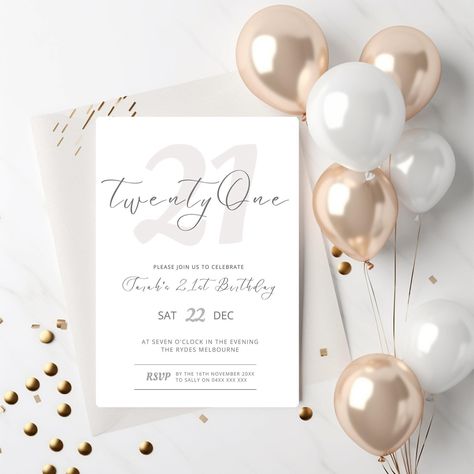 This Simple Pink 21st Birthday Party Invitations are one of my favourites! 🎉✨ Elegant and charming, these invites set the perfect tone for your milestone celebration. Let’s make it unforgettable! #SimplePink #21stBirthday #PartyInvitations #CelebrateInStyle” 21st Birthday Invitations Templates Free, 21st Invitations Design, 21st Birthday Invitations Templates, Pink Invitation Template, Pink 21st Birthday, Birthday Invitation Background, 21st Invitations, 21st Bday Ideas, Twenty First Birthday