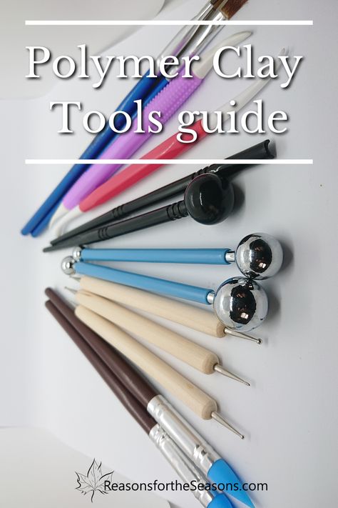 Types Of Clay For Sculpting, Polymer Clay Tools Diy, Polymer Clay Mixing Chart, How To Use Polymer Clay Tools, How To Use Clay Sculpting Tools, Polymer Clay 101, Tools For Clay Art, Tools For Polymer Clay Jewelry, Polymer Clay Earring Supplies