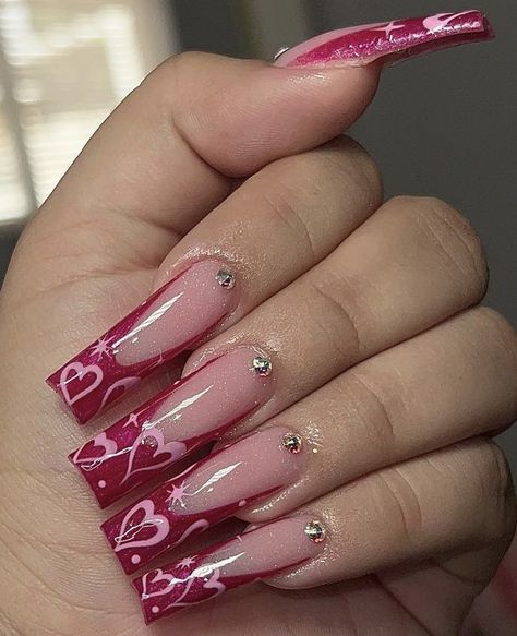 Vday Nails, Colored Acrylic Nails, Long Acrylic Nails Coffin, Acrylic Nails Coffin Pink, Long Square Acrylic Nails, Unique Acrylic Nails, Bling Acrylic Nails, Acrylic Nails Coffin Short, Kehlani