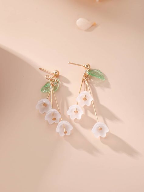 Anting Manik, Lucite Flower Earrings, Bridal Earrings Studs, Cheap Earrings, Hanging Earrings, Dangly Earrings, Floral Earrings, Online Earrings, Bridesmaid Earrings