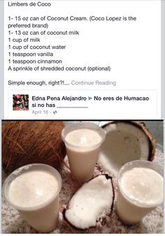 Coconut Limber Recipe, Limber Recipe Puerto Rico, Limber Recipe, Spanish Desserts, Puerto Rico Food, Boricua Recipes, Rican Food, Spanish Dishes, Puerto Rican Recipes