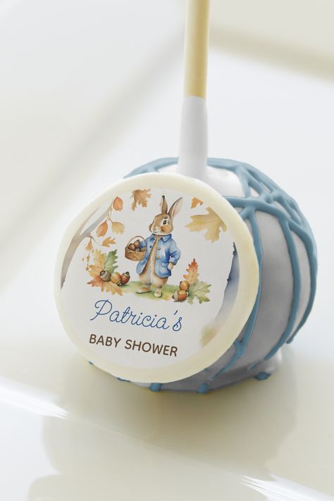 Peter rabbit fall baby shower favors personalized cake pops fall themed baby shower cake pops Peter Rabbit Cake Pops, Cake Pops Fall, Fall Baby Shower Favors, Edible Baby Shower Favors, Peter Rabbit Cake, Bunny Theme, Personalized Baby Shower Favors, Baby Shower Cake Pops, Baby Boy Shower Favors