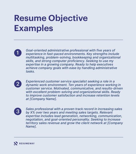 Resume Objective Examples for 2022 [+How-to Guide] | Resumeway Linkedin Resume, Good Objective For Resume, Customer Service Resume Examples, Linkedin Summary, Resume Summary Examples, Resume Objective Statement, Resume Profile, Resume Advice, Job Interview Advice