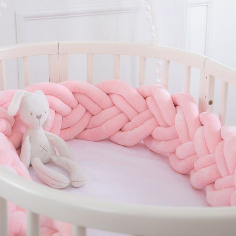 How To Braid Crib Bumper Braided Bumper, Small Space Nursery, Bed Bumper, Cushion Bed, Creative Pillows, Boys Playroom, Girls Playroom, Bed Bumpers, Knot Pillow