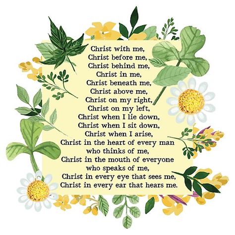 "St. Patrick's Breastplate Prayer" Photographic Print by HappyCatholics | Redbubble National Prayer Day, St Patrick Quotes, St Patrick Prayer, Patrick Quotes, Centering Prayer, Scripture Lettering, Prayer Closet, Recovery Inspiration, Biblical Womanhood