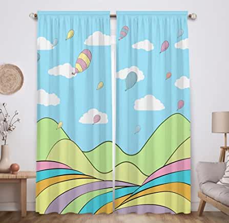 Dr Seuss Backdrop, Dr Seuss Nursery Theme, Dr Seuss Room, Dr Seuss Nursery, Curtains For Kids, Dr Seuss Classroom, Seuss Classroom, Balloon Clouds, Year 8