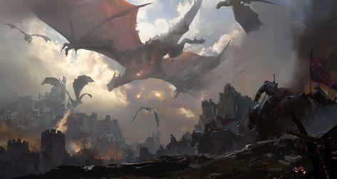 ArtStation - LLLL, huadong lan Dragon Inspiration, Knight Wallpaper, Jaime Lannister, Gra O Tron, Dragon Knight, 다크 판타지, Arya Stark, Dragon Artwork, Creature Concept Art