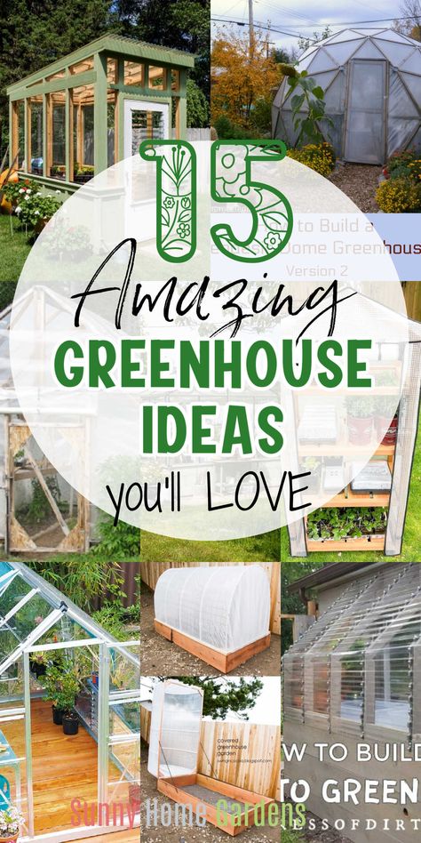 You'll love all these DIY homemade greenhouse ideas for your backyard or garden area. Small and large ideas. Diy Greenhouses, Window Greenhouse, Garden Shed Diy, Dome Greenhouse, Diy Greenhouse Plans, Best Greenhouse, Lean To Greenhouse, Build A Greenhouse, Greenhouse Ideas