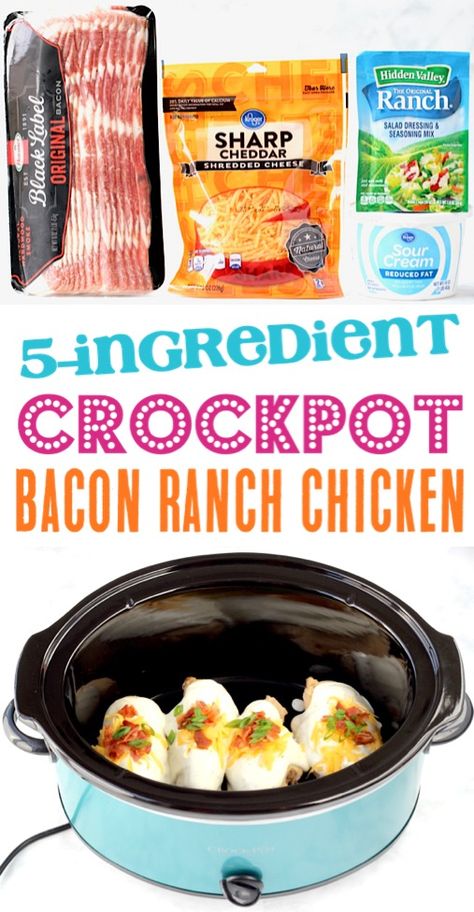 Crockpot Chicken Recipes Easy, Ranch Chicken Recipe, Bacon Ranch Chicken, Beef Crockpot, Chicken Recipes Easy, Ranch Chicken Recipes, Chicken Crockpot Recipes Easy, Easy Crockpot Chicken, Frugal Girls