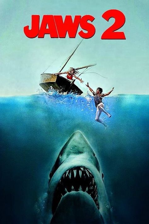 Jaws Poster, Jaws On The Water, Jaws Vintage Poster, Jaws Film, Jaws 2, Jaws Movie Poster, Jaws Movie, Motion Poster, Tv Horror